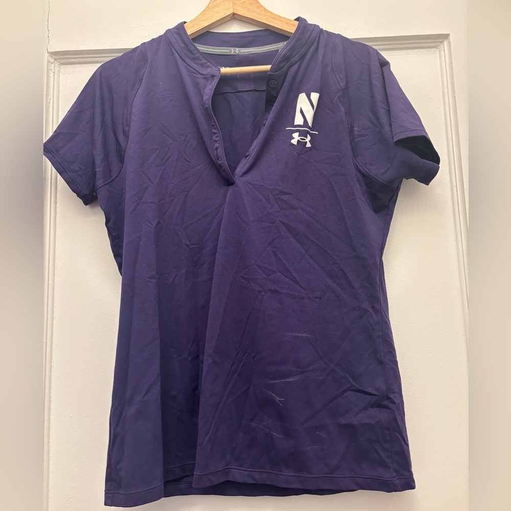 Northwestern University Under Armour Purple Short Sleeve